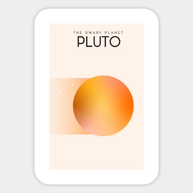 The Dwarf Planet Pluto Sticker by nickemporium1